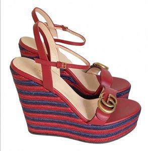 Gucci authentic wedge sandals